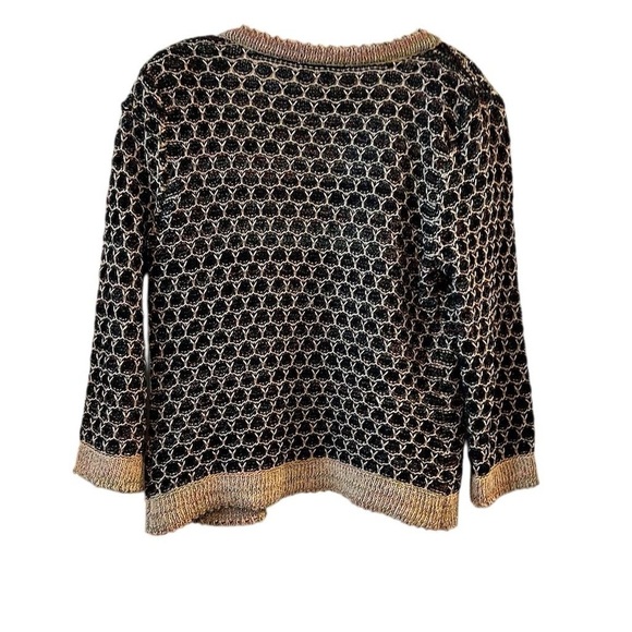 Roz & Ali Women's M Open Front Cardigan with Metallic Threading - Picture 9 of 10